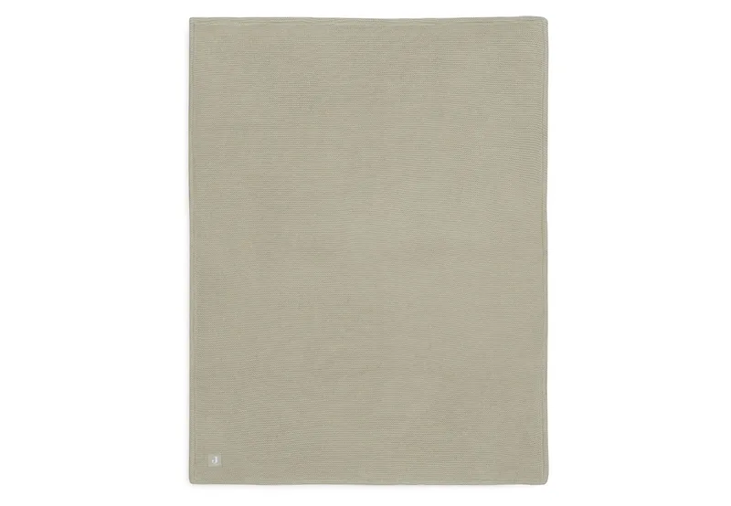 Deken Ledikant 100x150cm Basic Knit Olive Green/Fleece by Jollein in Basic Knit Olive Green – product photo 3 of 4