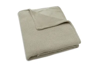 Deken Ledikant 100x150cm Basic Knit Olive Green/Fleece by Jollein in Basic Knit Olive Green – product photo 4 of 4