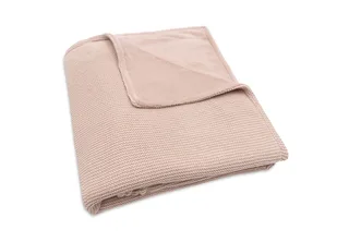 Deken Ledikant 100x150cm Basic Knit Wild Rose/Fleece von Jollein in Wild Rose – Produktfoto 4 von 4