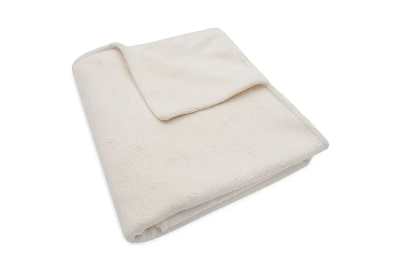 Deken Ledikant 100x150cm Cosy Knit Ivory/Velvet de Jollein en Cosy Knit Ivory – photo produit 3 sur 4