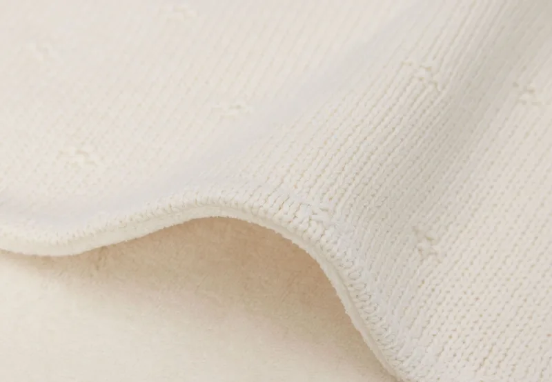 Deken Ledikant 100x150cm Cosy Knit Ivory/Velvet de Jollein en Cosy Knit Ivory – photo produit 4 sur 4
