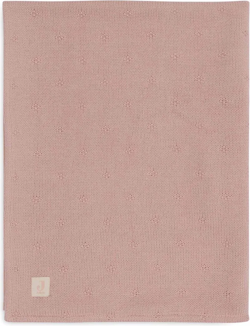 Deken Ledikant 100x150cm Cosy Knit Wild Rose/Velvet by Jollein in Cosy Knit Wild Rose – product photo
