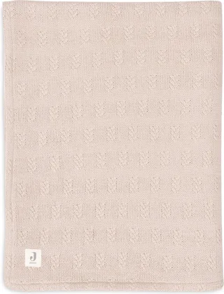 Deken Ledikant 100x150cm - Dekentje Baby - Grain Knit - Wild Rose/Velour de Jollein en Grain Knit Wild Rose – photo produit 1 sur 4