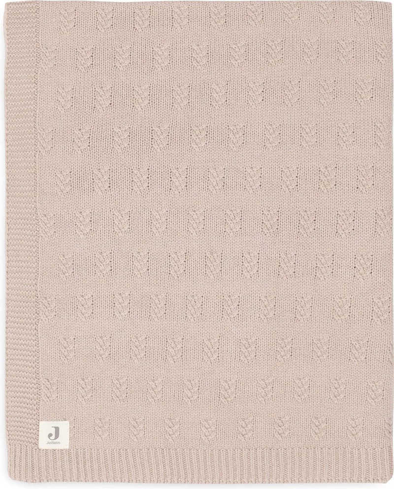 Deken Ledikant 100x150cm - Dekentje Baby - Grain Knit - Wild Rose by Jollein in Grain Knit Wild Rose – product photo