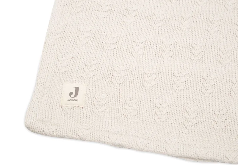 Deken Ledikant 100x150cm Grain Knit Oatmeal/Velvet by Jollein in Grain Knit Oatmeal – product photo 4 of 4