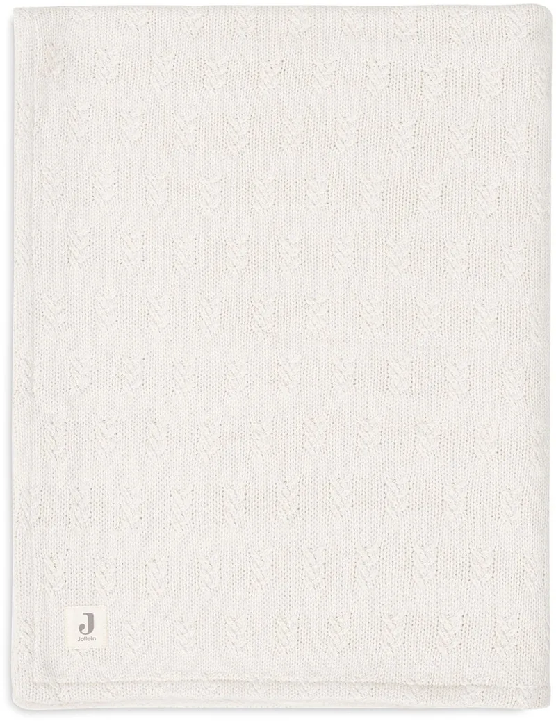 Deken Ledikant 100x150cm Grain Knit Oatmeal/Velvet by Jollein in Grain Knit Oatmeal – product photo