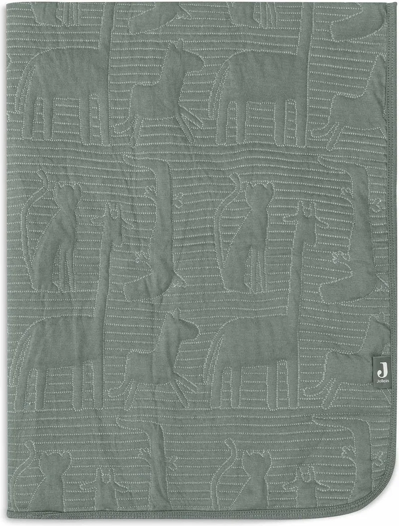 Deken Ledikant 100x150cm Jungle Jambo Ash Green/Laurel by Jollein in Jungle Jambo Ash Green – product photo