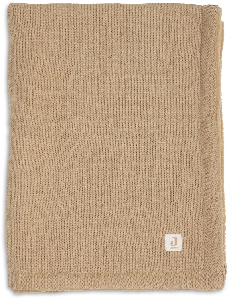 Deken Ledikant 100x150cm Sprinkle Knit Hazel/Fluffy by Jollein in Hazel – product photo