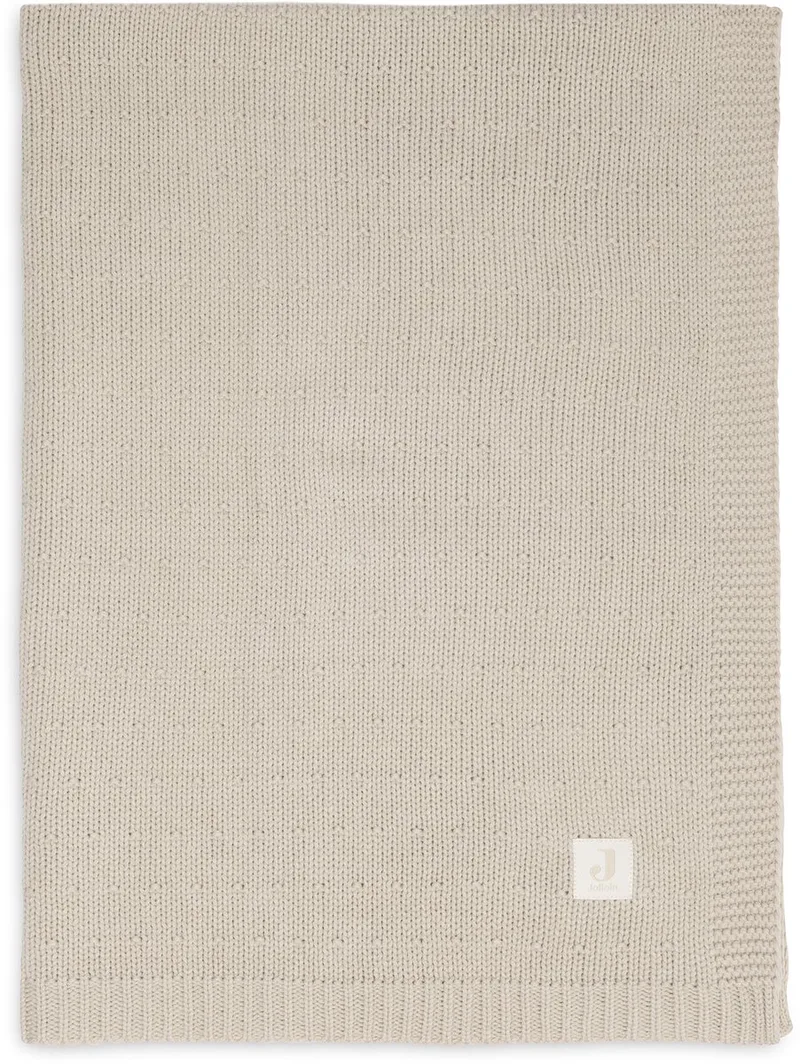 Deken Ledikant 100x150cm Sprinkle Knit by Jollein in Sand – product photo