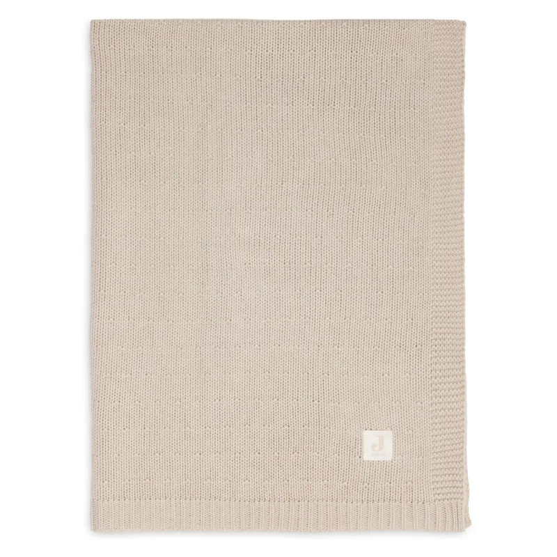 Deken Ledikant 100x150cm Sprinkle Knit by Jollein in Sand – product photo 4 of 4