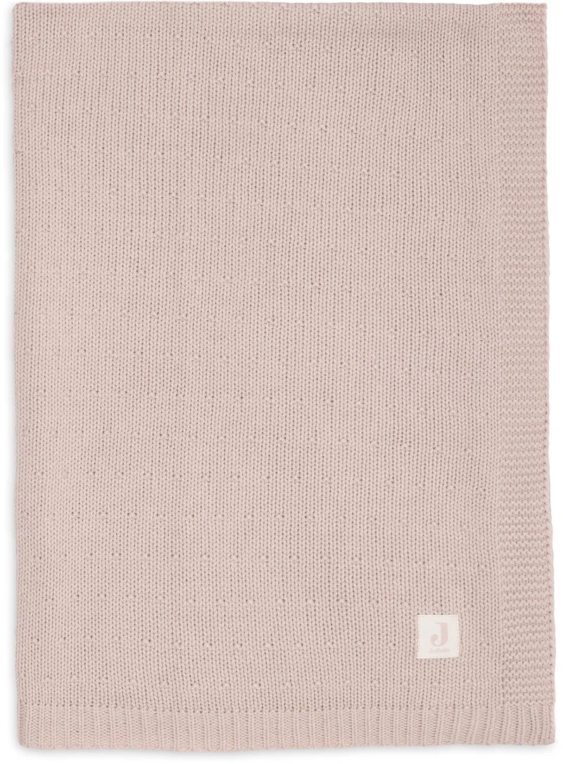 Deken Ledikant 100x150cm Sprinkle Knit de Jollein en Silk Rose – photo produit