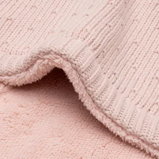 Deken Ledikant 100x150cm Sprinkle Knit Silk Rose/Fluffy von Jollein in Silk Rose – Produktfoto 3 von 4