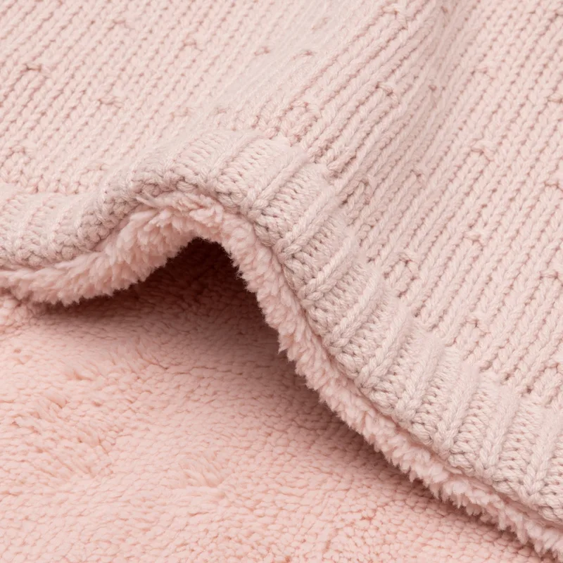 Deken Ledikant 100x150cm Sprinkle Knit Silk Rose/Fluffy von Jollein in Silk Rose – Produktfoto 3 von 4