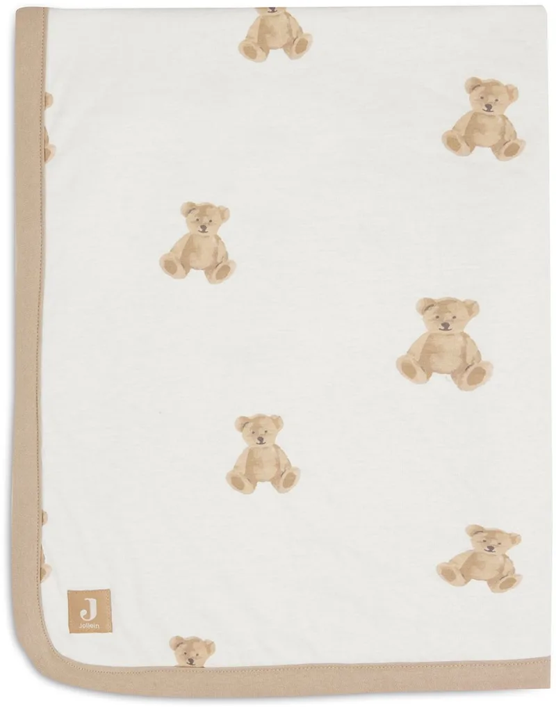 Deken Ledikant Jersey 100x150cm Teddy Bear by Jollein in Multicolour – product photo