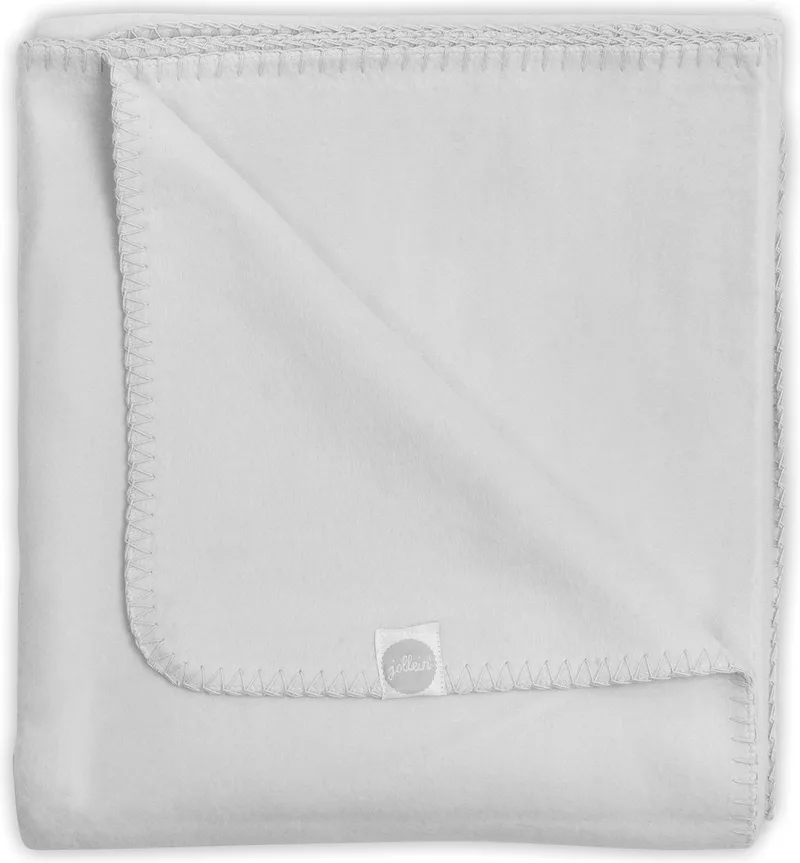 Deken Little Naturals Gebreid 100x150cm - LichtGrijs de Jollein en Gris clair – photo produit