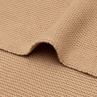 Deken Wieg 75x100cm Basic Knit von Jollein in Hazel – Produktfoto 2 von 4