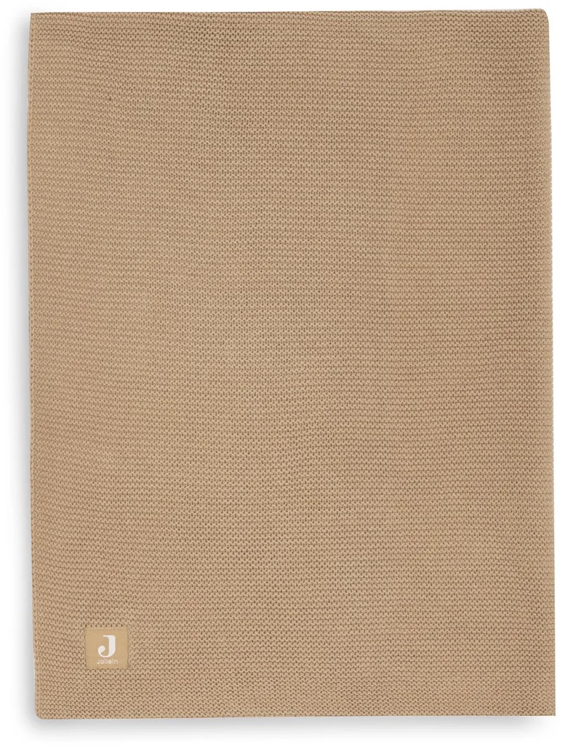 Deken Wieg 75x100cm Basic Knit by Jollein in Hazel – product photo