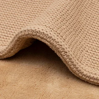 Deken Wieg 75x100cm Basic Knit Hazel/Fleece by Jollein in Hazel – product photo 3 of 4