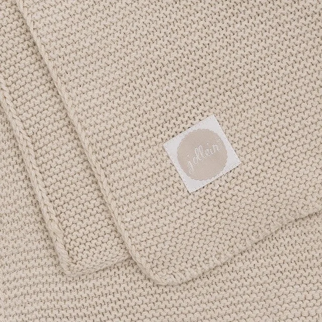 Deken Wieg 75x100cm van Jollein in Basic Knit Nougat – productfoto 2 van 4