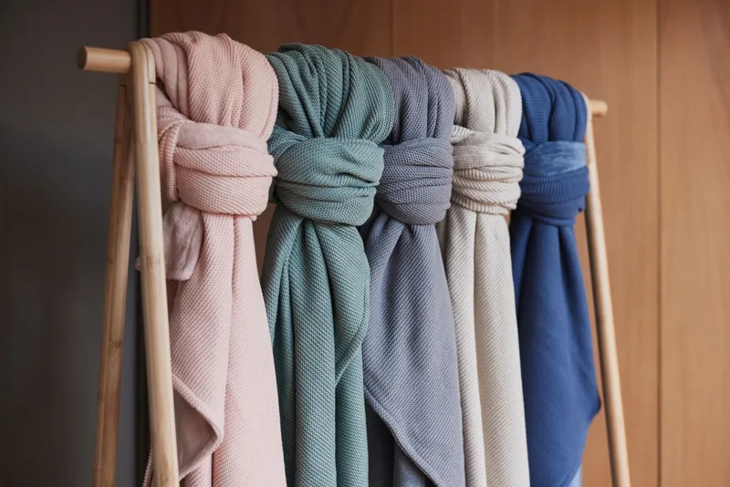 Deken Wieg 75x100cm Basic Knit Nougat/Fleece de Jollein en Basic Knit Nougat – photo produit 2 sur 4