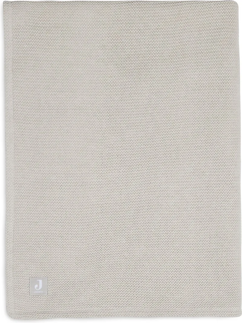 Deken Wieg 75x100cm Basic Knit Nougat/Fleece by Jollein in Basic Knit Nougat – product photo
