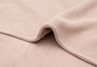 Deken Wieg 75x100cm Basic Knit Wild Rose/Fleece de Jollein en Basic Knit Wild Rose – photo produit 4 sur 4
