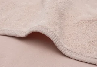 Deken Wieg 75x100cm Basic Sherpa/Jersey de Jollein en Silk Rose – photo produit 3 sur 4