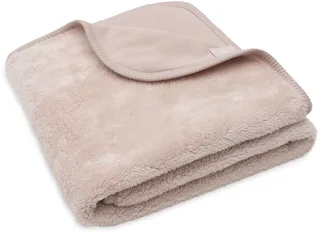 Deken Wieg 75x100cm Basic Sherpa/Jersey de Jollein en Silk Rose – photo produit 2 sur 4