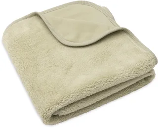 Deken Wieg 75x100cm Basic Sherpa/Jersey från Jollein i Soft Matcha – produktbild 2 av 4