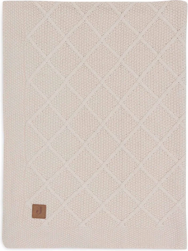 Deken Wieg 75x100cm by Jollein in Check Knit Oatmeal – product photo