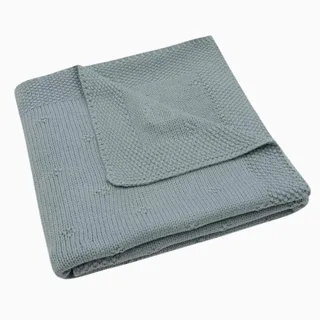 Deken Wieg 75x100cm by Jollein in Cosy Knit Sea Green – product photo 2 of 4