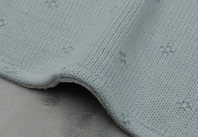 Deken Wieg 75x100cm Cosy Knit Sea Green/Velvet by Jollein in Cosy Knit Sea Green – product photo 4 of 4