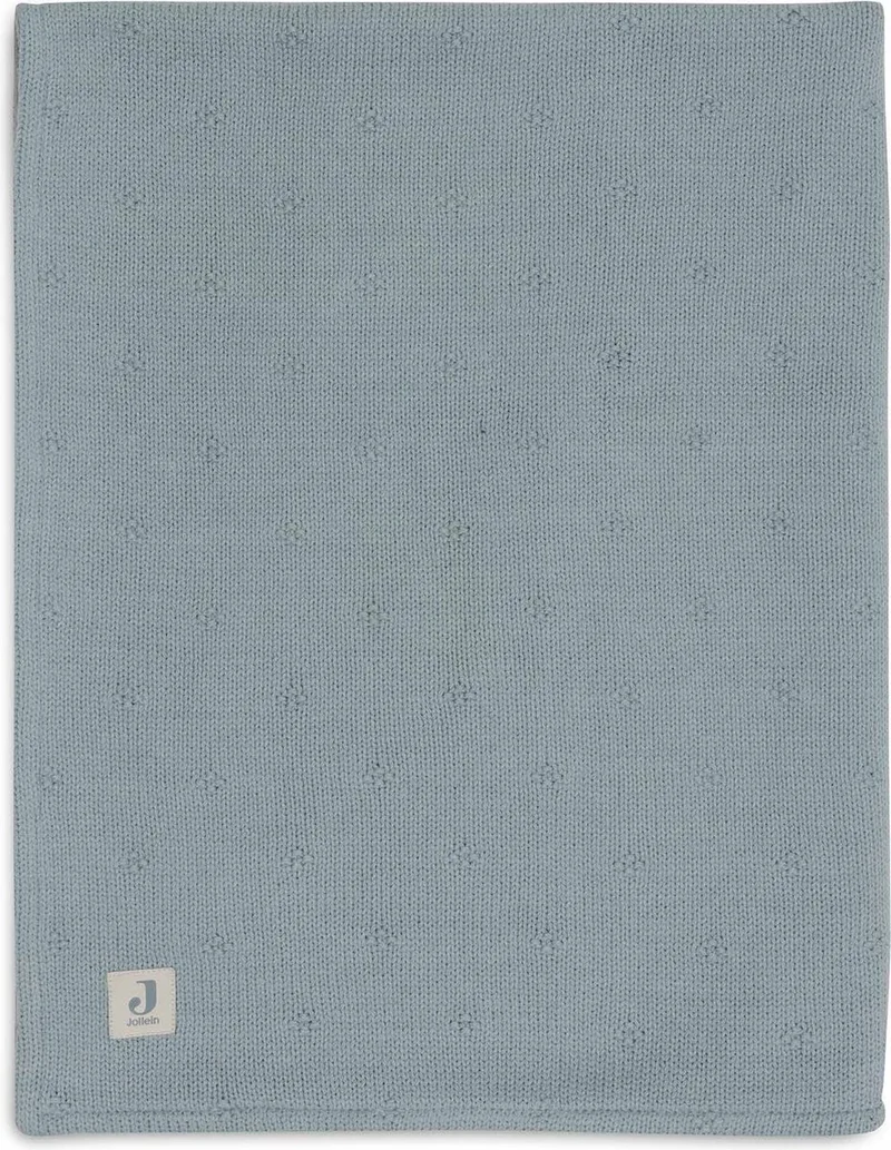 Deken Wieg 75x100cm Cosy Knit Sea Green/Velvet by Jollein in Cosy Knit Sea Green – product photo 1 of 4