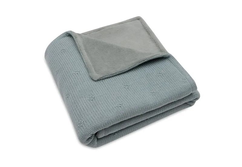 Deken Wieg 75x100cm Cosy Knit Sea Green/Velvet by Jollein in Cosy Knit Sea Green – product photo 3 of 4