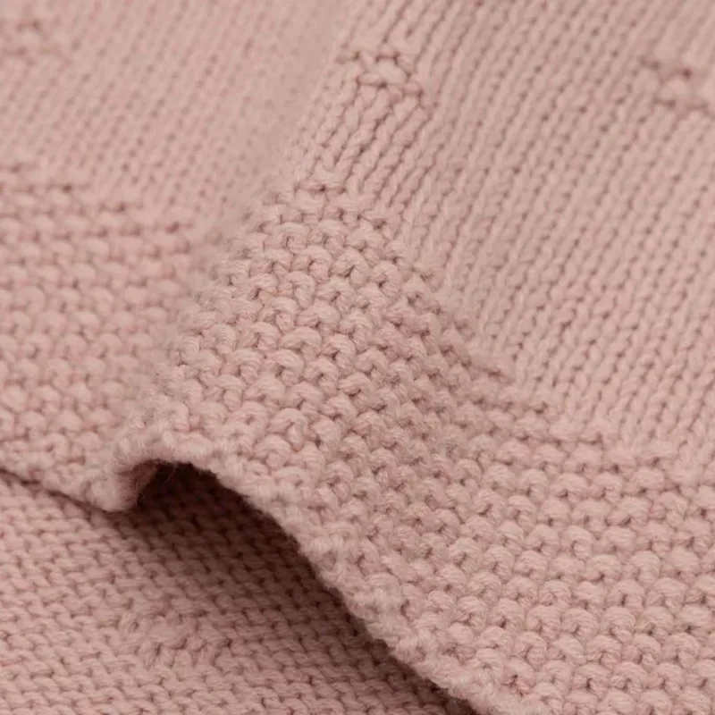 Deken Wieg 75x100cm by Jollein in Cosy Knit Wild Rose – product photo 5 of 5