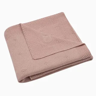 Deken Wieg 75x100cm by Jollein in Cosy Knit Wild Rose – product photo 2 of 5