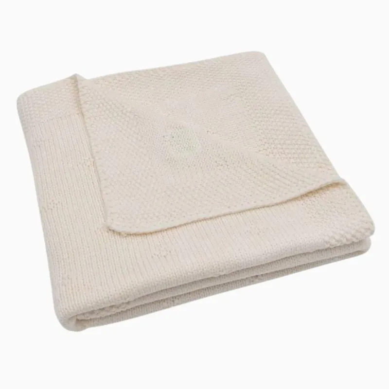 Deken Wieg 75x100cm Ivory de Jollein en Cosy Knit – photo produit 2 sur 5