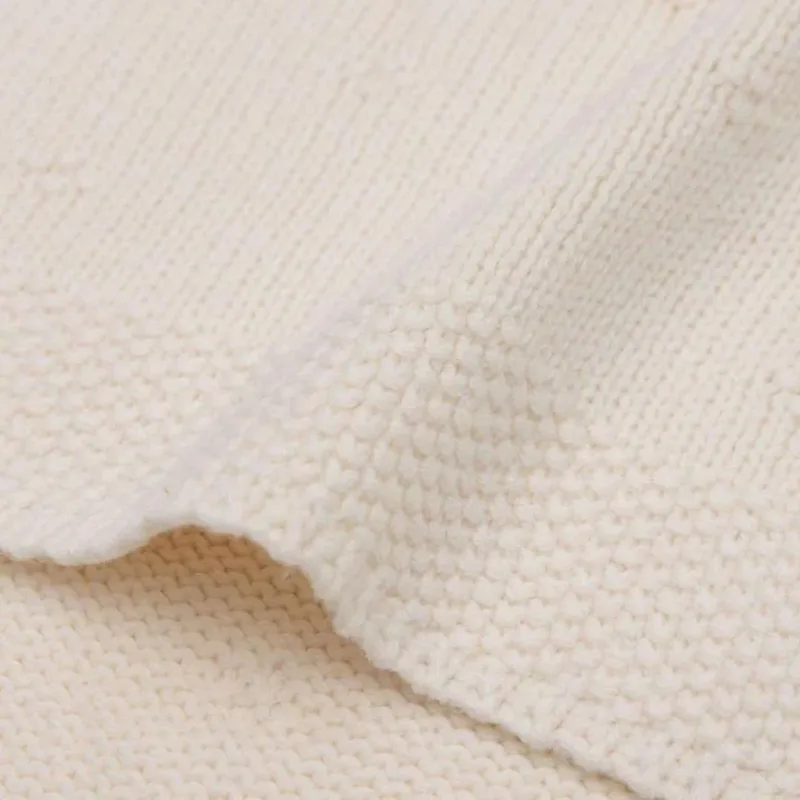 Deken Wieg 75x100cm Ivory de Jollein en Cosy Knit – photo produit 5 sur 5
