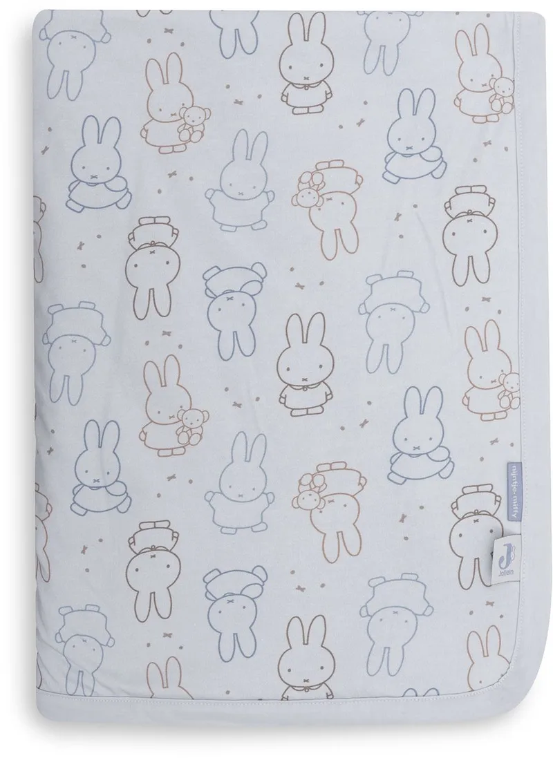 Deken Wieg 75x100cm Miffy Moments by Jollein in Cloudy Blue – product photo