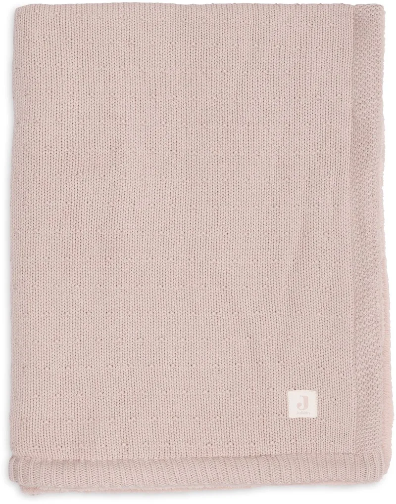 Deken Wieg 75x100cm Sprinkle Knit Silk Rose/Fluffy by Jollein in Silk Rose – product photo