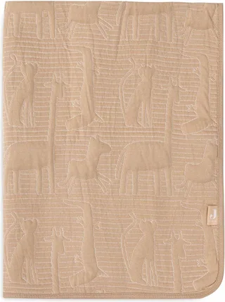 Deken Wieg 75x100cm - Wiegdeken, Wiegdekentje, Dekentje Baby - Jungle Jambo Biscuit/Oatmeal de Jollein en Jungle Jambo Biscuit – photo produit 1 sur 2