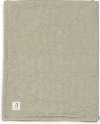 Deken Wieg 75x100cm - Wiegdeken, Wiegdekentje, Dekentje Baby - Soft Waves - Olive Green/Velvet van Jollein in Soft Waves Olive Green – productfoto 1 van 4
