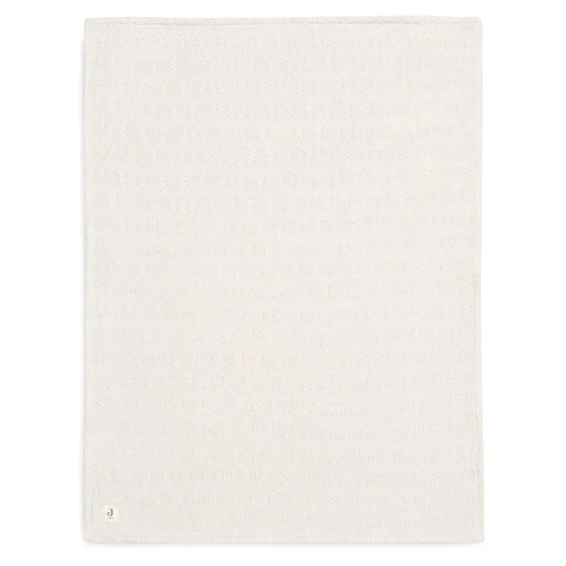 Deken Wieg - Grain Knit Oatmeal/ Velour - 75x100cm de Jollein – photo produit