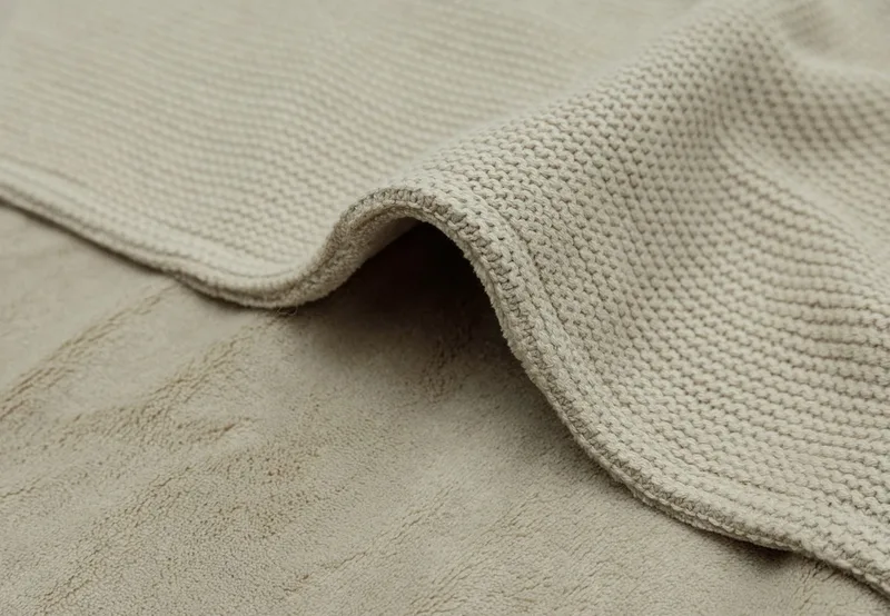 Deken Wieg Jollein 75x100 Basic Knit Olive Green/Fleece fra Jollein – produktbillede 4 af 4