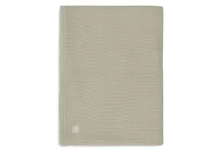 Deken Wieg Jollein 75x100 Basic Knit Olive Green/Fleece fra Jollein – produktbillede 1 af 4