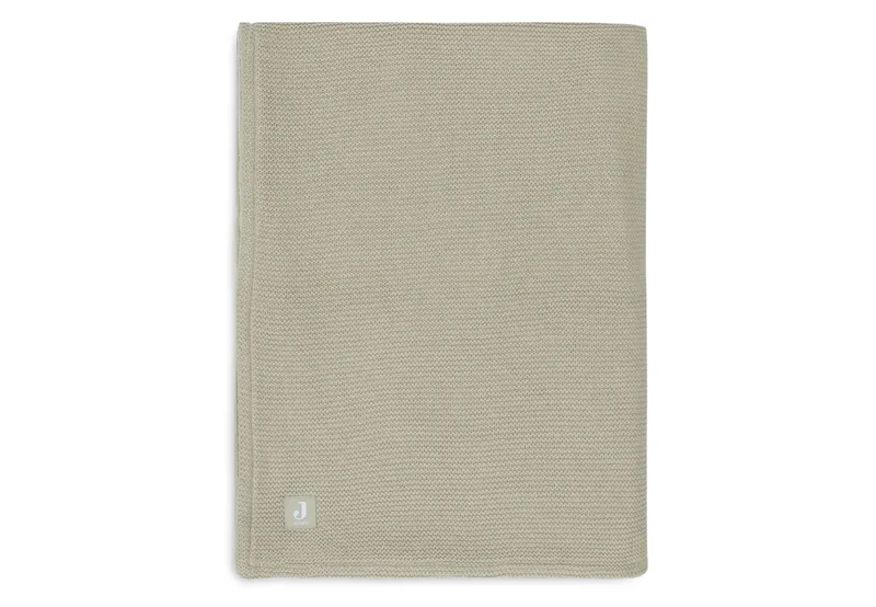 Deken Wieg Jollein 75x100 Basic Knit Olive Green/Fleece fra Jollein – produktbillede 1 af 4