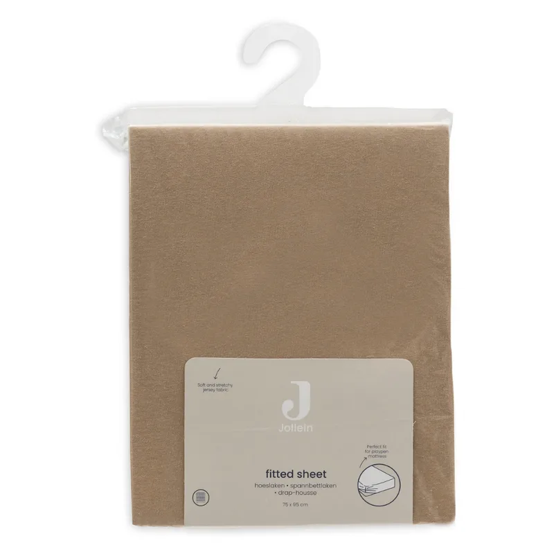 Hoeslaken Boxmatras - 75x95cm - Jersey de Jollein en Hazel – photo produit 4 sur 4