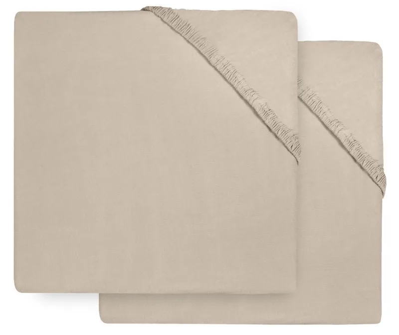 Hoeslaken Boxmatras Jollein 75x95 Jersey Nougat 2-pack de Jollein – photo produit 2 sur 2