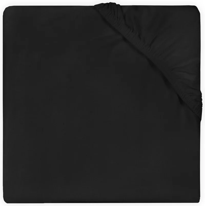 Hoeslaken double jersey 60x120cm de Jollein en Noir – photo produit