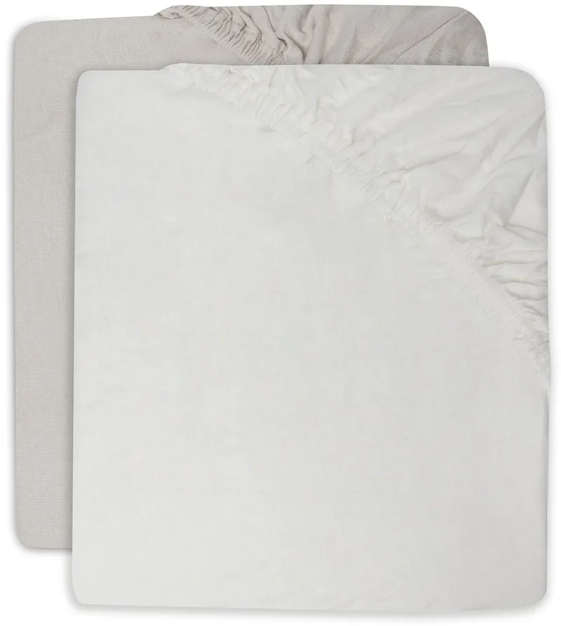 Hoeslaken Jersey 60x120cm Ivory/Nougat (2pack) by Jollein in Ivory – product photo